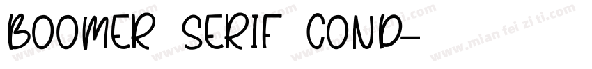 Boomer Serif Cond字体转换